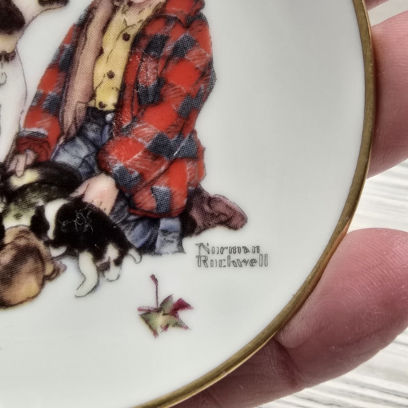 Norman Rockwell Four Seasons Limited Ed. Mini Plate "Pride of Parent Hood" #541 - Picture 4 of 7